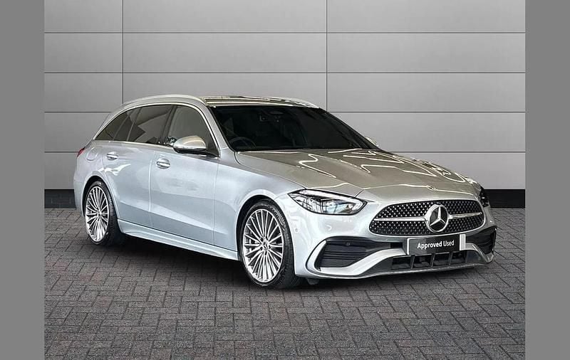 Silver Used 2024 Mercedes C300e AMG Line Premium Estate | £35,350 (Good price) - Image 1/4