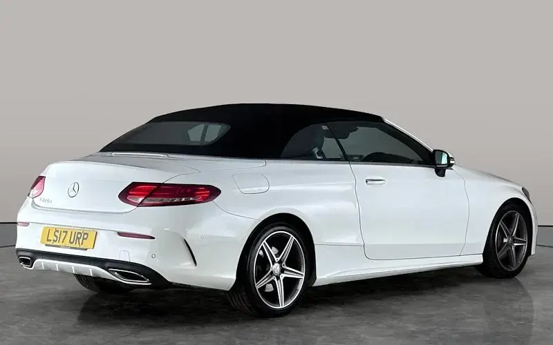 Used Mercedes C220 AMG line 170 HP (125 kW) 2017 White Cabriolet