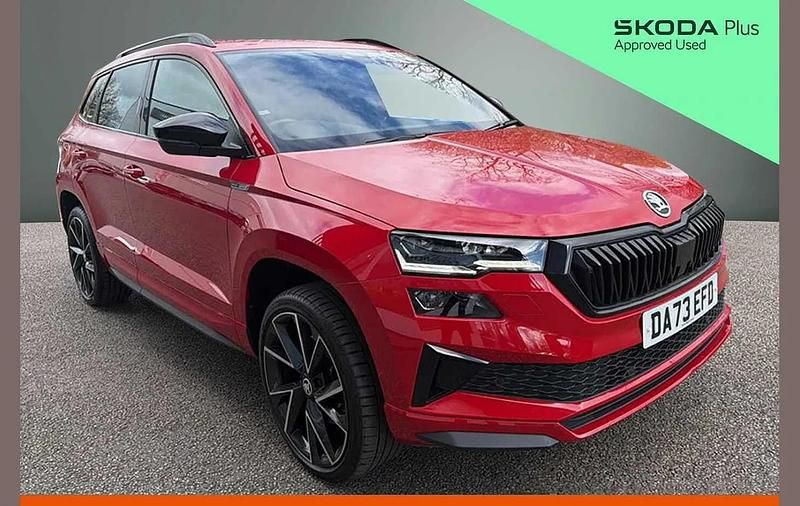 Used Skoda Karoq SportLine 150 HP (110 kW) 2023 Velvet red metallic SUV