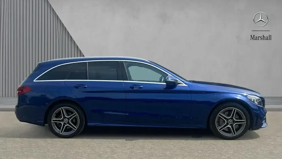 Used Mercedes C300e AMG line 320 HP (235 kW) 2020 Brilliant blue metallic