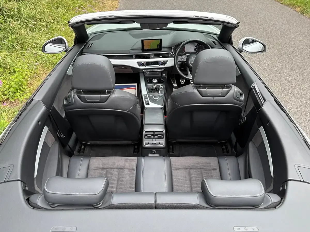 Used Audi A5 Cabriolet S-Line 190 HP (139 kW) 2018 White Cabriolet