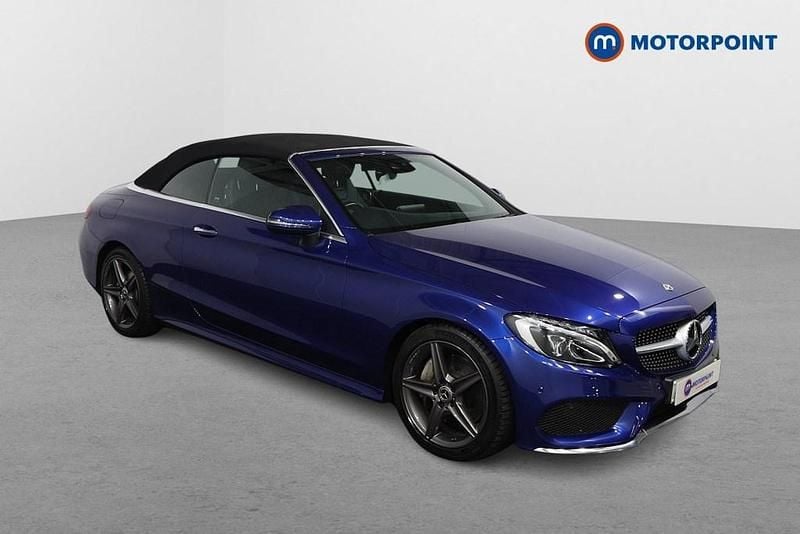 Blue Used 2018 Mercedes C250 AMG Line Premium Plus Cabriolet | £17,599 (Good price) - Image 1/4