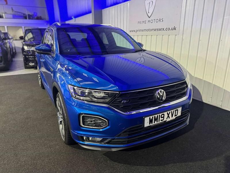 Begagnad VW T-Roc R-line 150 HK (110 kW) 2019 Blå SUV