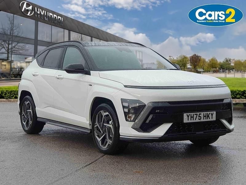 White New 2025 Hyundai Kona N Line SUV | £28,990 (Expensive) - Image 1/4