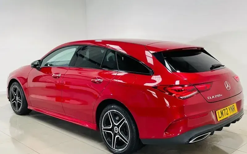 Used Mercedes CLA250e Shooting Brake AMG Line Premium 218 HP (160 kW) 2022 Red Estate