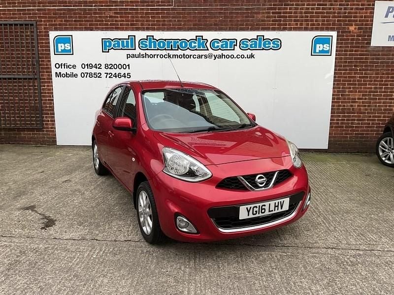 Red Used 2016 Nissan Micra Acenta Hatchback | £2,875 (Good price) - Image 1/4
