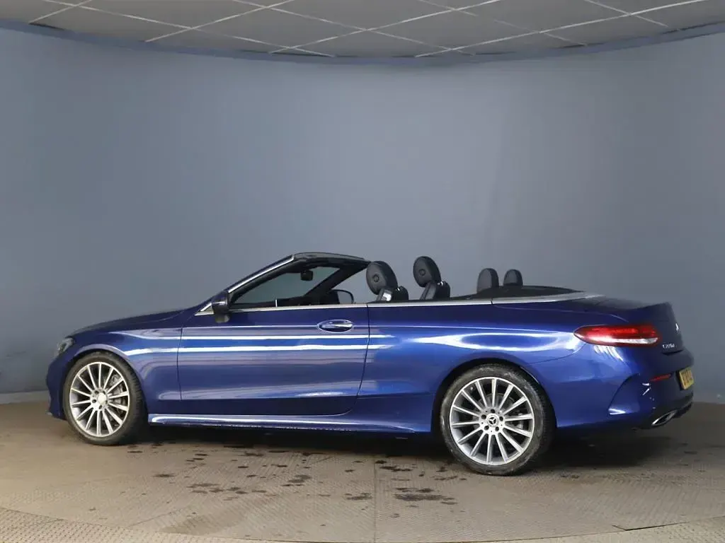 Used Mercedes C220 AMG line 2018 Blue Cabriolet