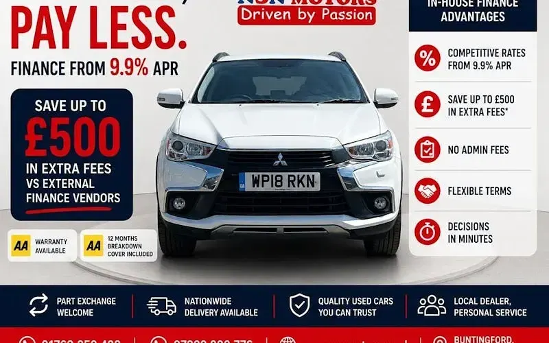 Used Mitsubishi ASX 150 HP (110 kW) 2018 White SUV