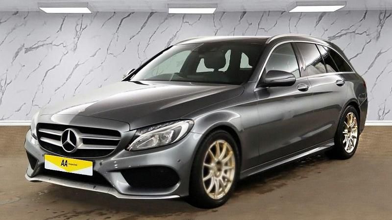 Used Mercedes C220 AMG line 170 HP (125 kW) 2017 Grey Estate