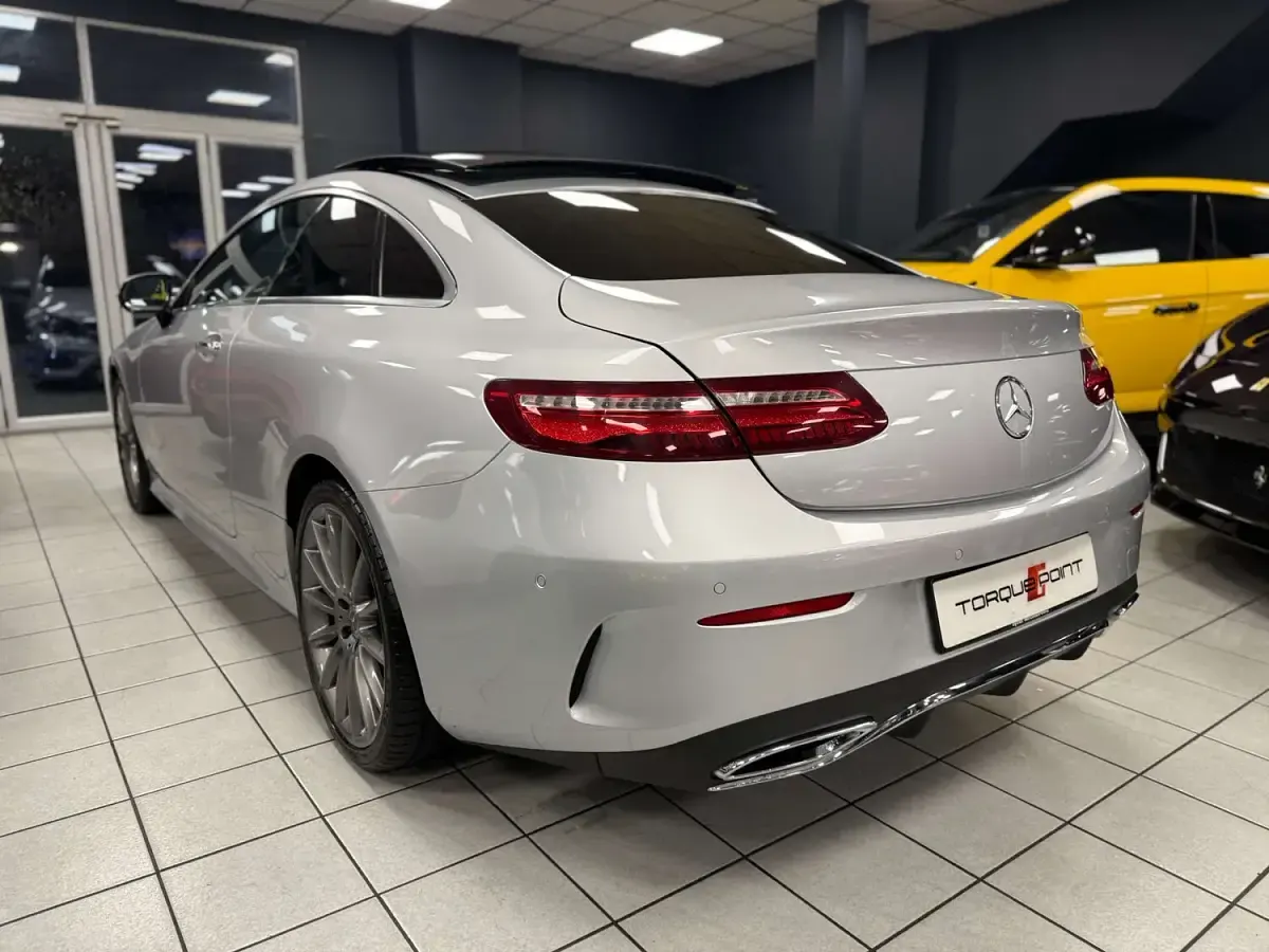 Used Mercedes E220 AMG line 194 HP (142 kW) 2019 Silver Coupe