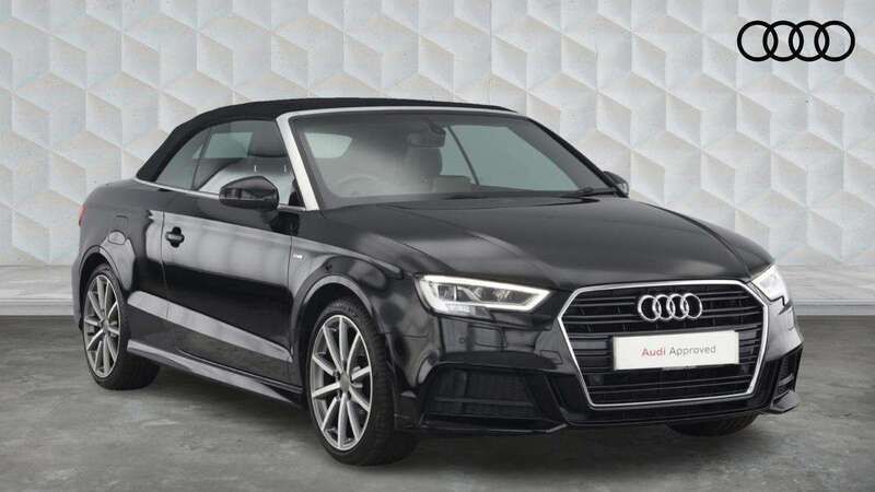 Mythos black, metallic Used 2018 Audi A3 Cabriolet S-Line Cabriolet | £15,950 (Fair price) - Image 1/4