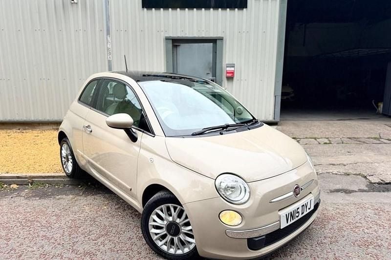 Beige Used 2015 Fiat 500 Lounge Hatchback | £4,650 (Good price) - Image 1/1