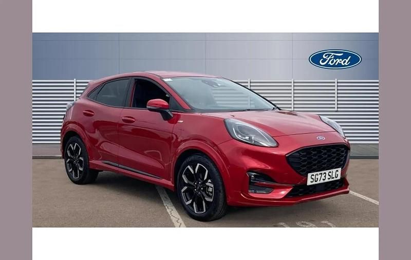 Red Used 2023 Ford Puma Gen-E ST-Line X SUV | £18,098 (Fair price) - Image 1/4