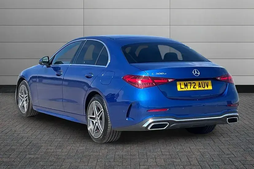 Used Mercedes C300 AMG line 308 HP (226 kW) 2022 Blue Sedan