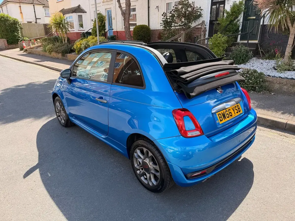 Used Fiat 500C S 69 HP (50 kW) 2017 Blue Cabriolet