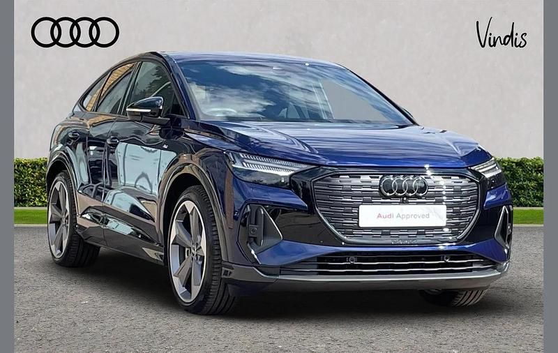 Blue New 2025 Audi Q4 Sportback e-tron Black Edition SUV | £55,000 - Image 1/4