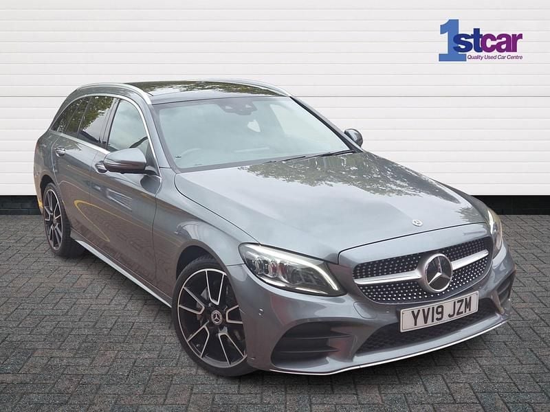 Grey Used 2019 Mercedes C220 AMG Line Premium Plus Hatchback | £18,989 (Fair price) - Image 1/4