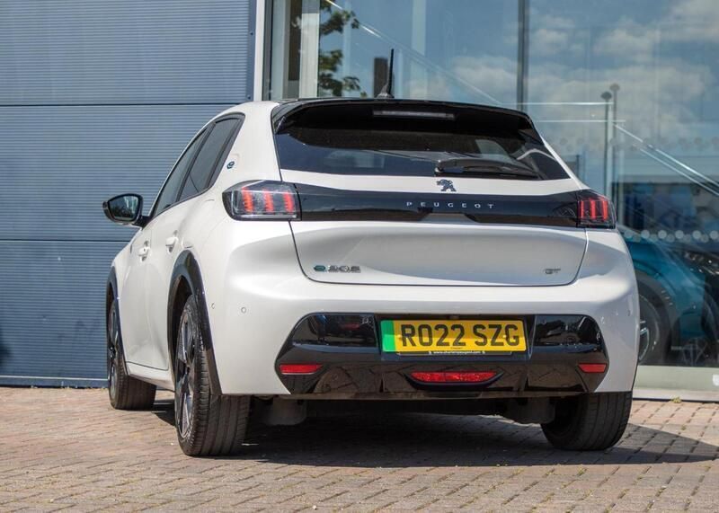 White Used 2022 Peugeot e-208 GT Hatchback | £13,240 (Fair price) - Image 1/4