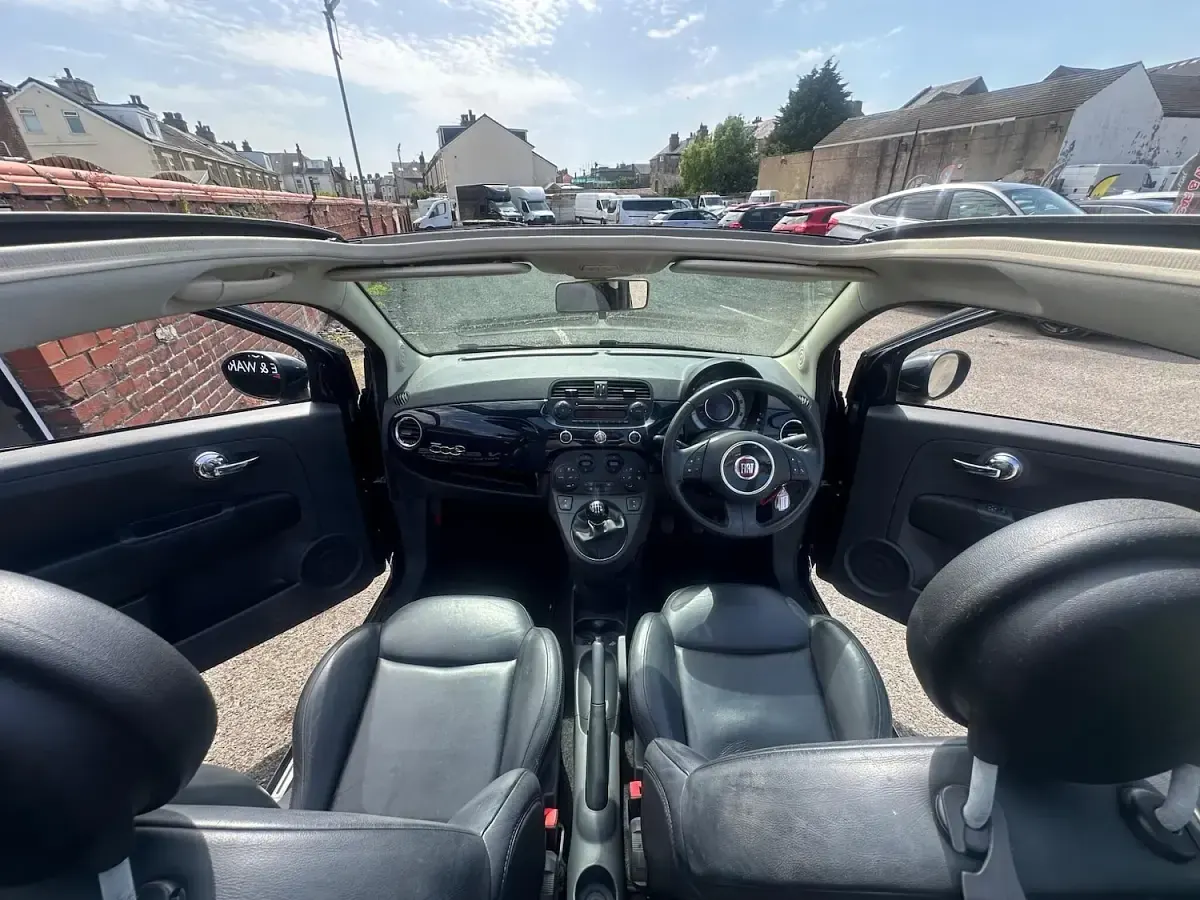 Used Fiat 500 Lounge 99 HP (72 kW) 2011 Blue Cabriolet