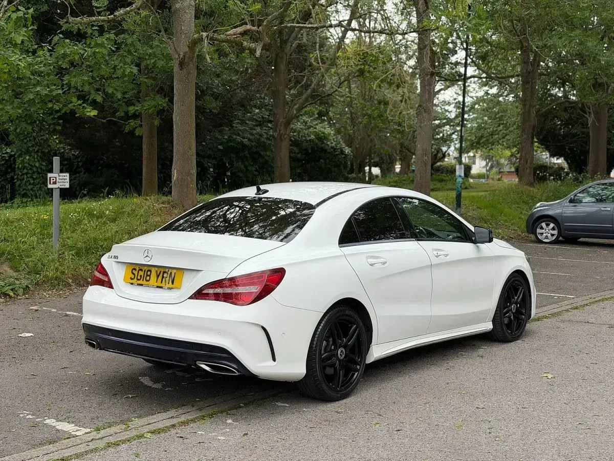 Used Mercedes CLA180 AMG line 2018 White Sedan