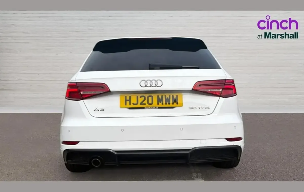Used Audi A3 Black Edition 116 HP (85 kW) 2020 White Sedan
