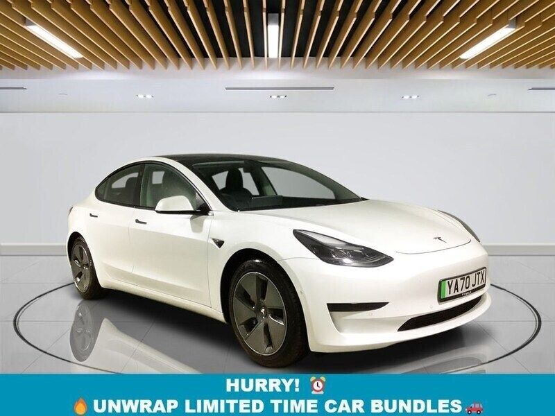 White Used 2021 Tesla Model 3 Standard Range Plus Sedan | £15,099 (Good price) - Image 1/3