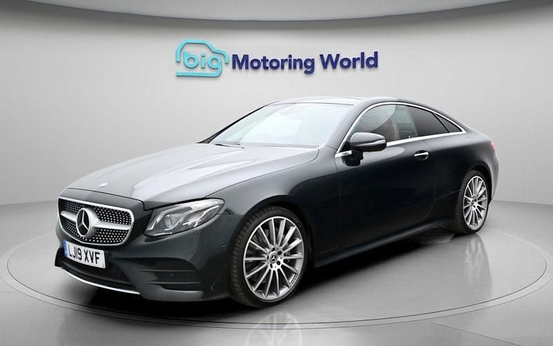 Used Mercedes E350 AMG line 299 HP (219 kW) 2019 Green Coupe