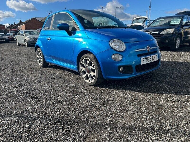 Blue Used 2015 Fiat 500 S Hatchback | £2,695 (Good price) - Image 1/4