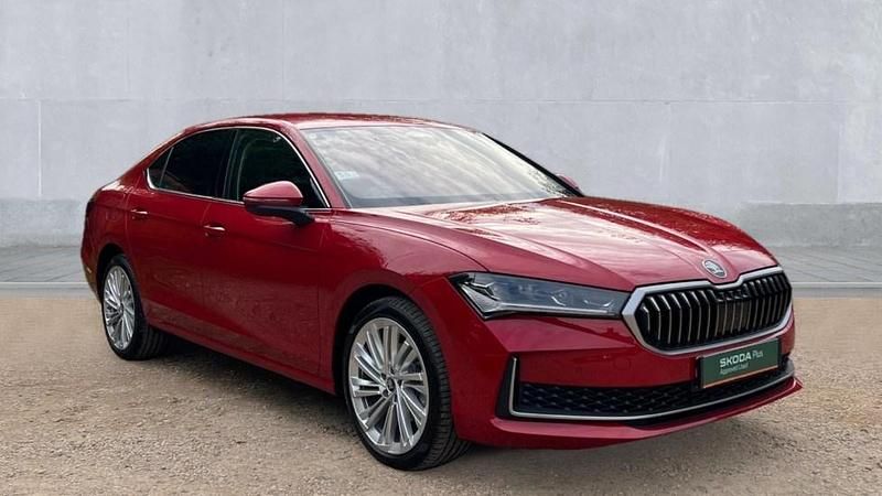 Carmine red New 2025 Skoda Superb SE L Hatchback | £34,990 (A bit pricey) - Image 1/4