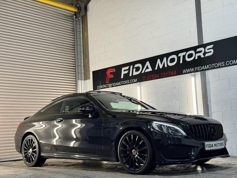 Used Mercedes C220 AMG line 170 HP (125 kW) 2018 Black Coupe