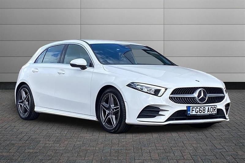Used Mercedes A200 AMG line 163 HP (119 kW) 2018 White Hatchback