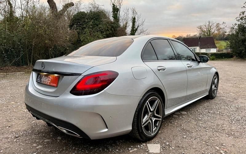 Used Mercedes C200 AMG Line Premium 198 HP (145 kW) 2019 Silver Sedan