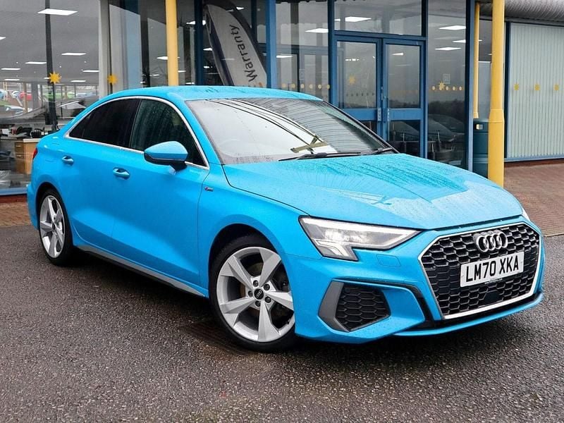 Turbo blue Used 2020 Audi A3 S-Line Sedan | £19,989 (Fair price) - Image 1/4