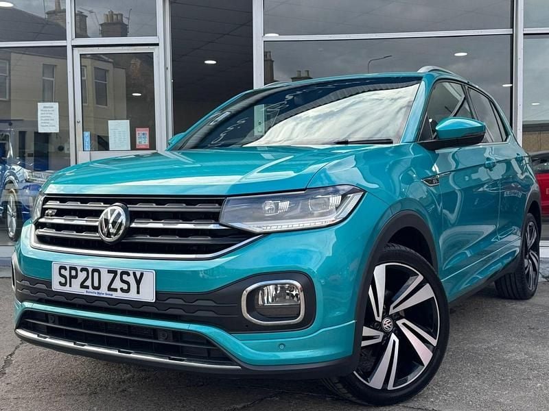 Turquoise Used 2020 VW T-Cross R-line SUV | £15,000 (Good price) - Image 1/4