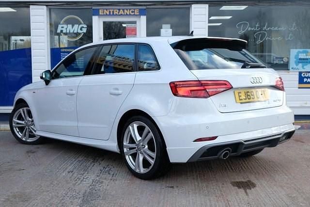 Used Audi A3 Sportback S-Line 114 HP (83 kW) 2019 White Hatchback