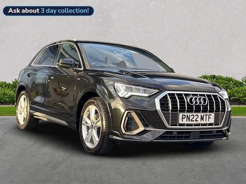 Black Used 2022 Audi Q3 S-Line SUV | £24,499 (Good price) - Image 1/4
