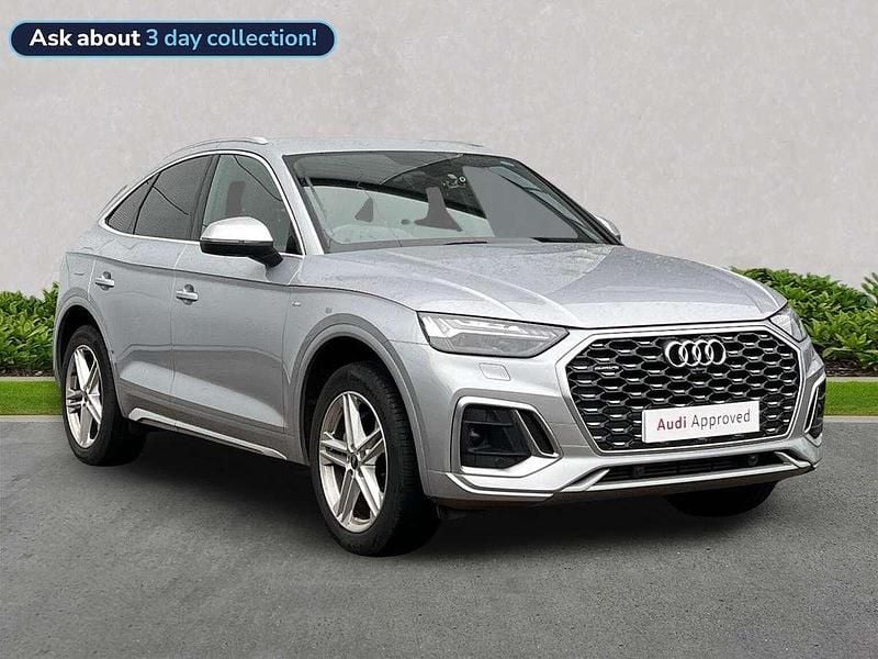 Silver Used 2022 Audi Q5 Sportback S-Line SUV | £33,616 (Fair price) - Image 1/4