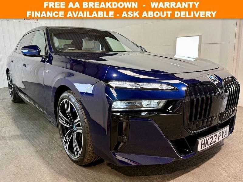 Blue Used 2023 BMW i7 M Sport Sedan | £62,495 (A bit pricey) - Image 1/3