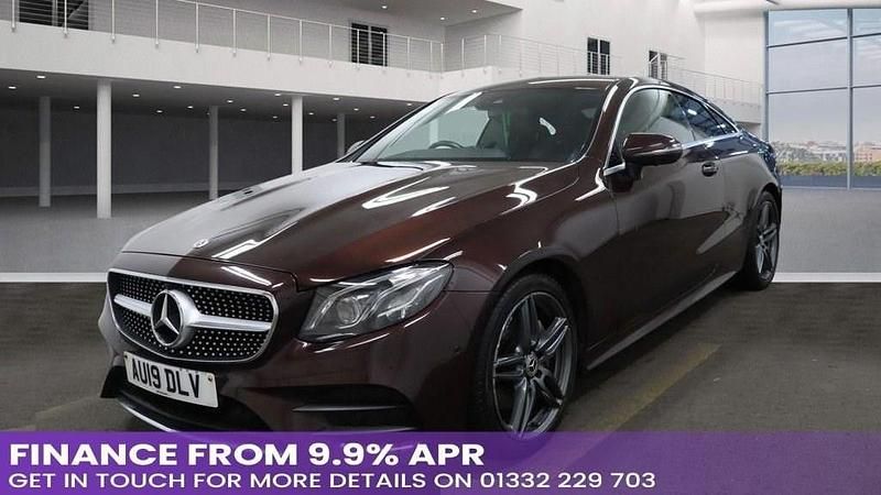 Used Mercedes E220 AMG line 194 HP (142 kW) 2019 Red Coupe