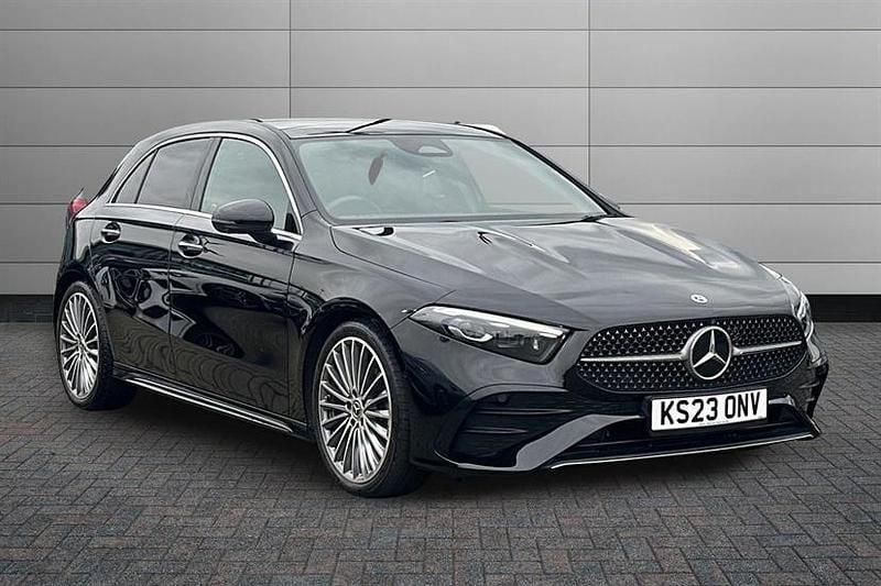 Cosmos black Used 2023 Mercedes A200 AMG Line Premium Plus Hatchback | £24,450 (A bit pricey) - Image 1/4