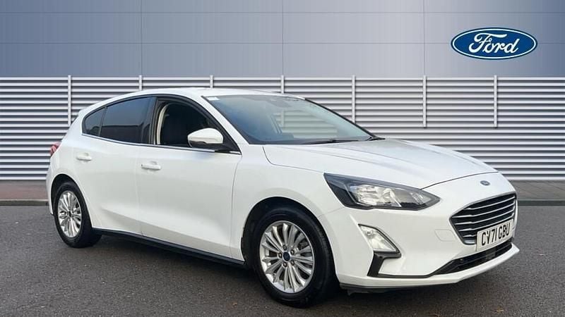 White Used 2021 Ford Focus Titanium Hatchback | £11,490 (Good price) - Image 1/3