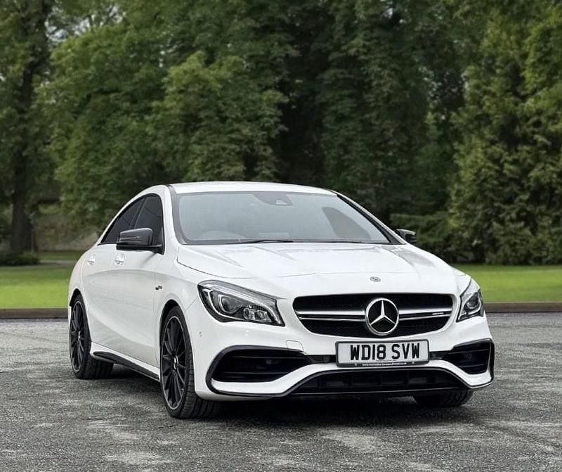 Used Mercedes CLA45 AMG AMG 381 HP (280 kW) 2018 White Coupe