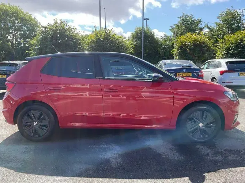 Used Skoda Fabia Colour Edition 70 HP (51 kW) 2023 Velvet red metallic body / black magic pearl effect roof Hatchback
