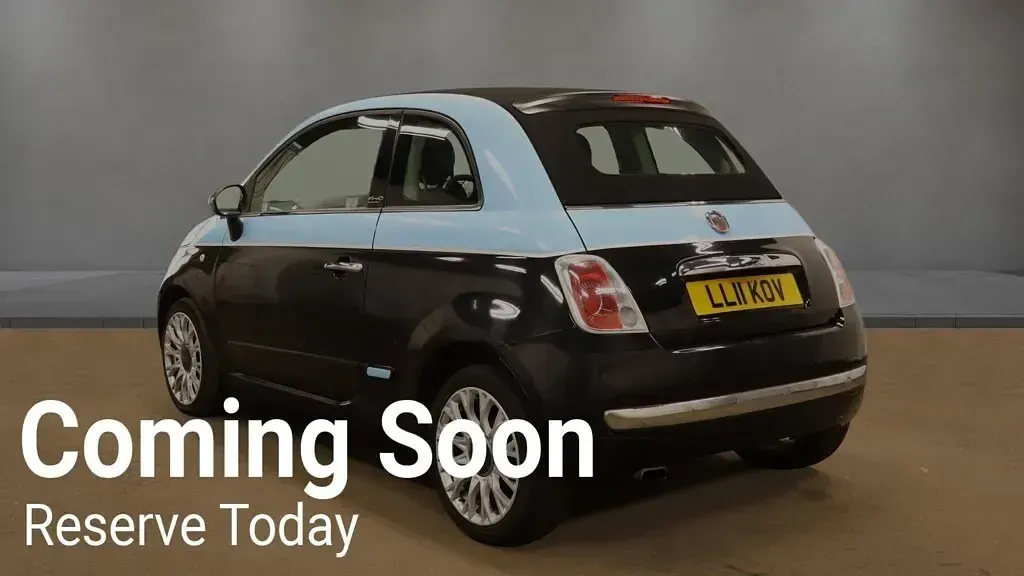 Used Fiat 500 Lounge 85 HP (62 kW) 2011 Black Cabriolet