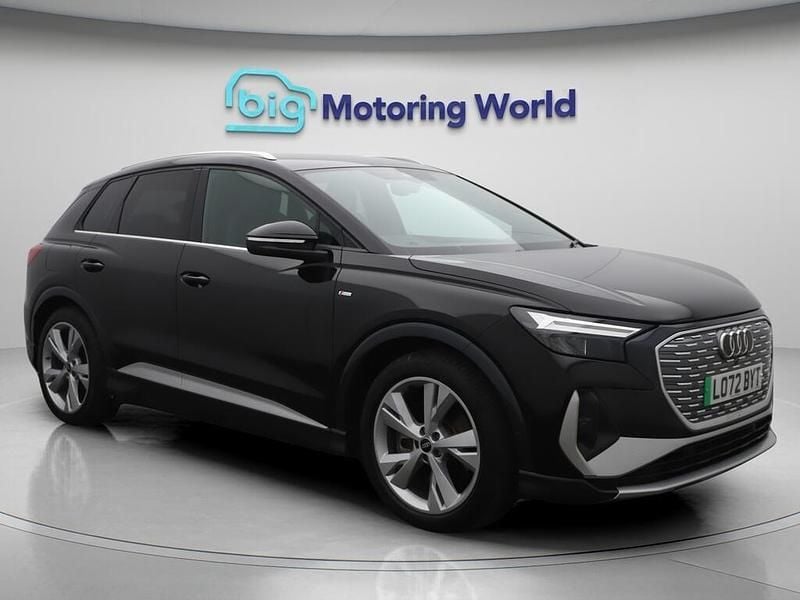 Black Used 2022 Audi Q4 e-tron S-Line SUV | £23,700 (Super price) - Image 1/4