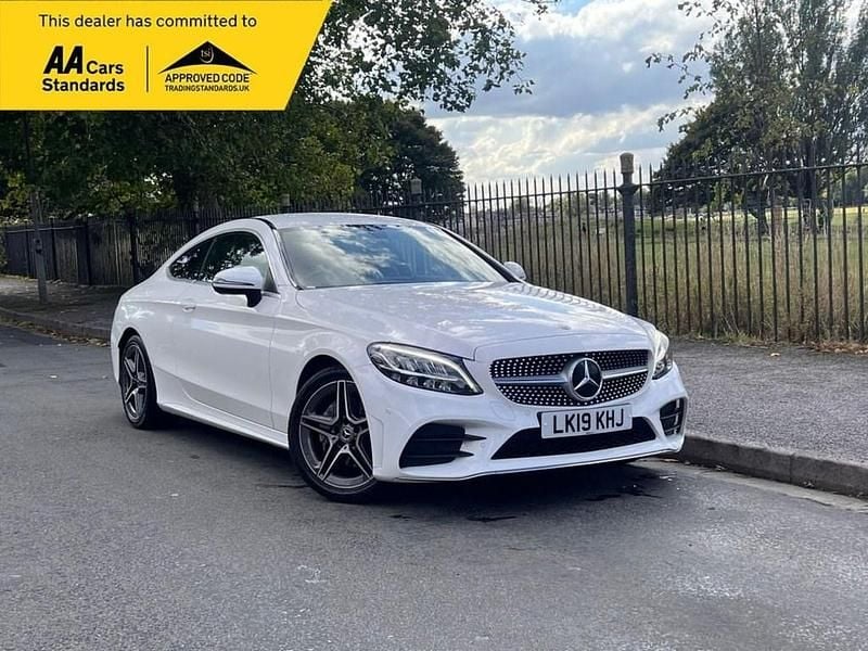 White Used 2019 Mercedes C200 AMG line Coupe | £16,995 (Fair price) - Image 1/4