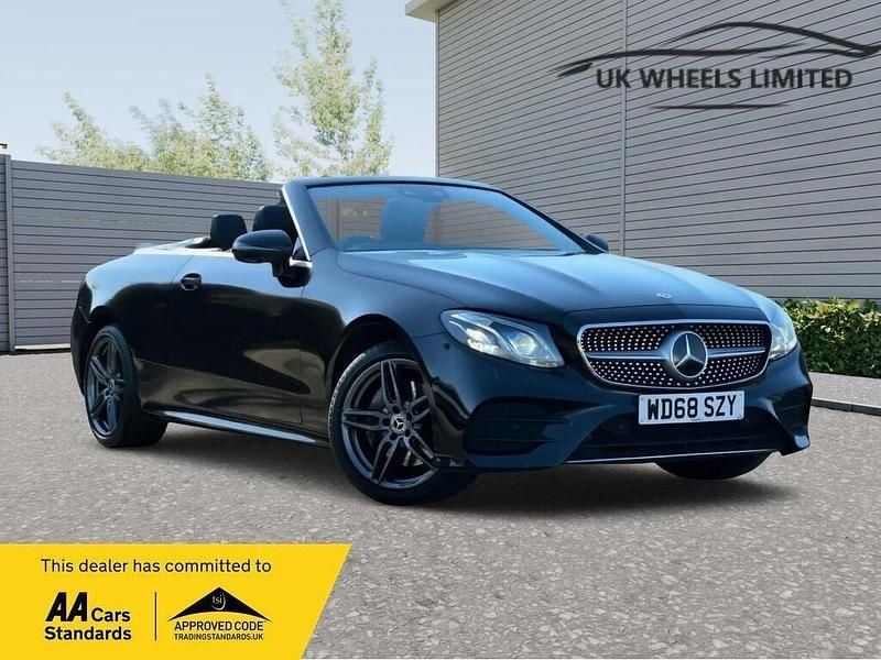 Used Mercedes E220 AMG line 2019 Black Cabriolet