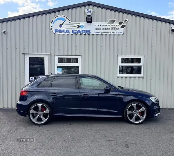 Used Audi A3 S-Line 116 HP (85 kW) 2019 Blue Sedan