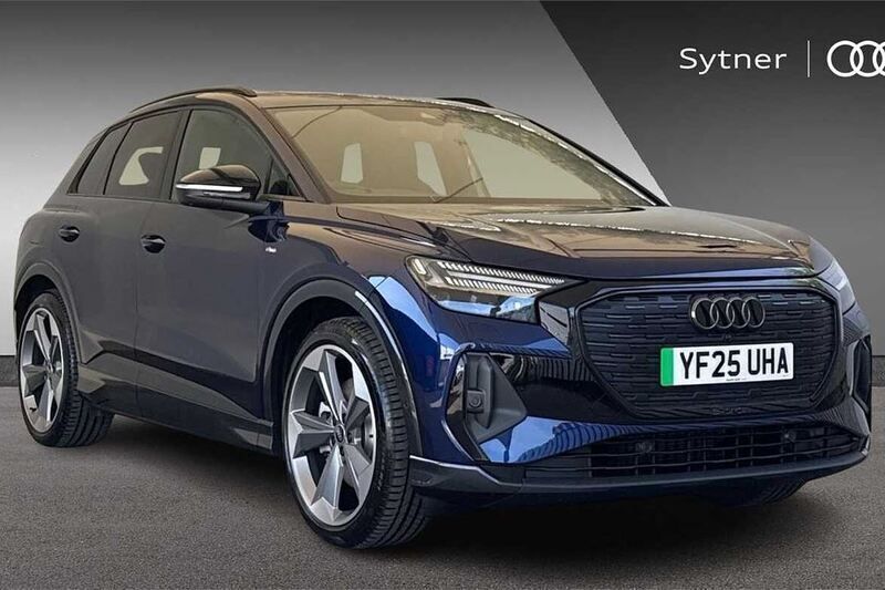 Blue New 2025 Audi Q4 e-tron Black Edition SUV | £50,000 - Image 1/4