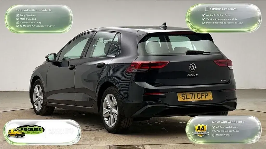 Used VW Golf VII Life 150 HP (110 kW) 2021 Black Hatchback